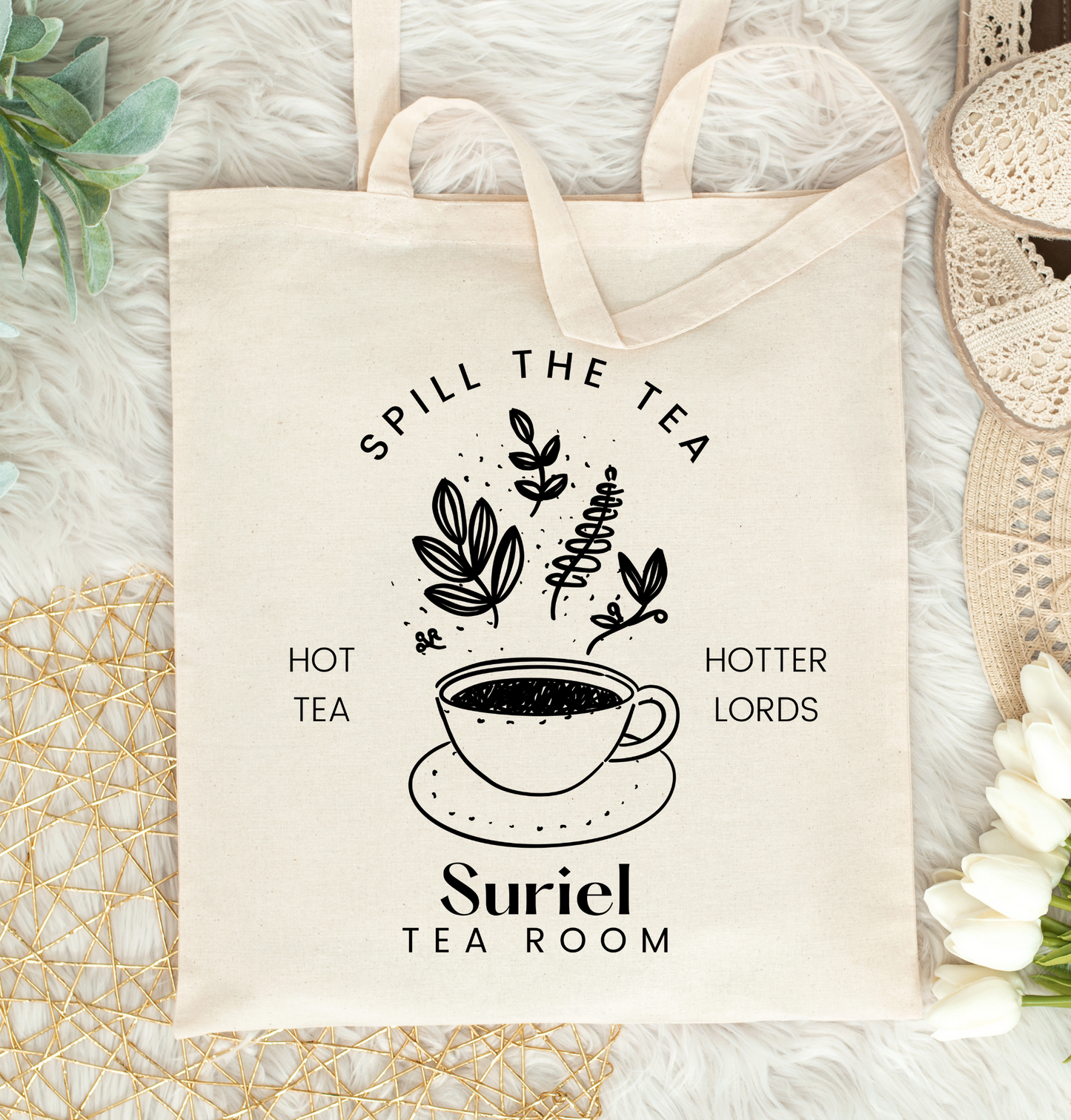 Suriel Tea Room Canvas Tote Bag