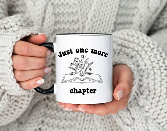 Just One More Chapter Open Book Mug