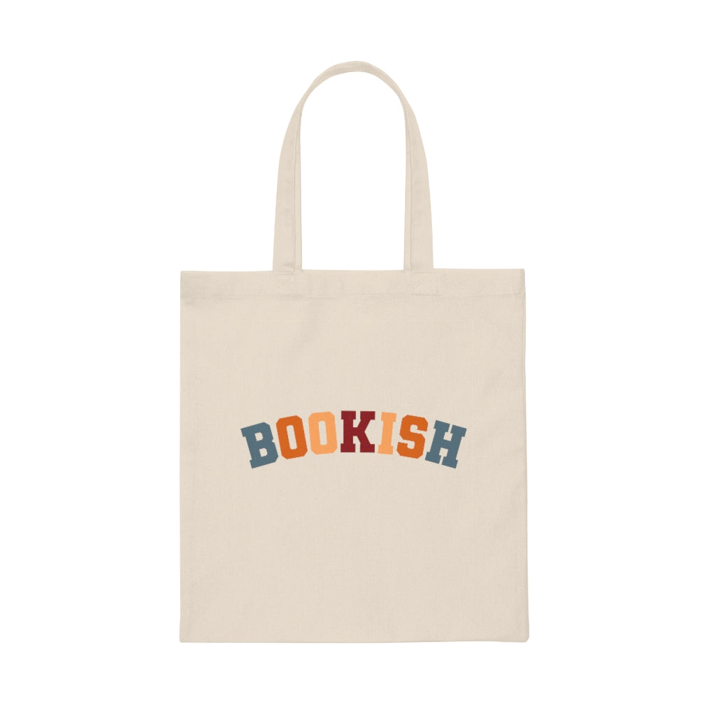 Bookish Colorful Varsity Letter Aesthetic Tote Bag