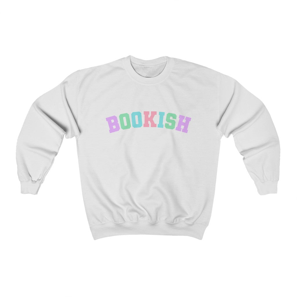 Bookish Colorful Varsity Letter Crewneck Sweatshirt