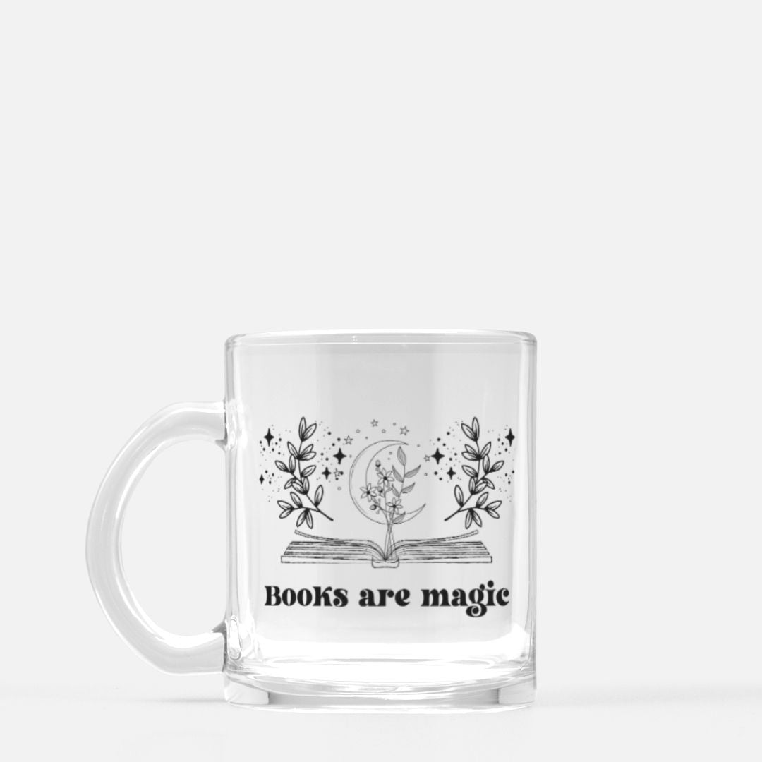 Books Are Magic Glass Mug